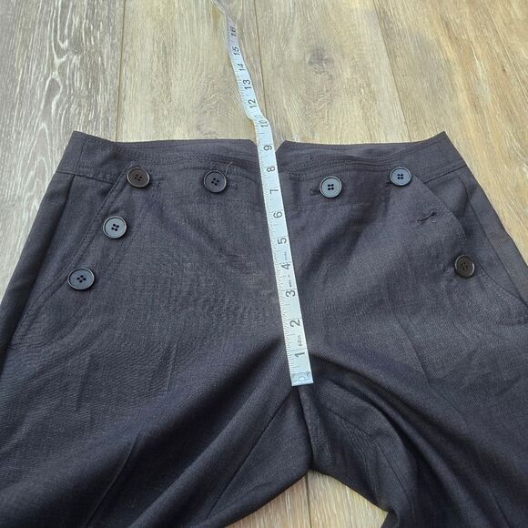 Theory vintage flare pants with front and back button detail sailor style size 4 - Picture 7 of 12